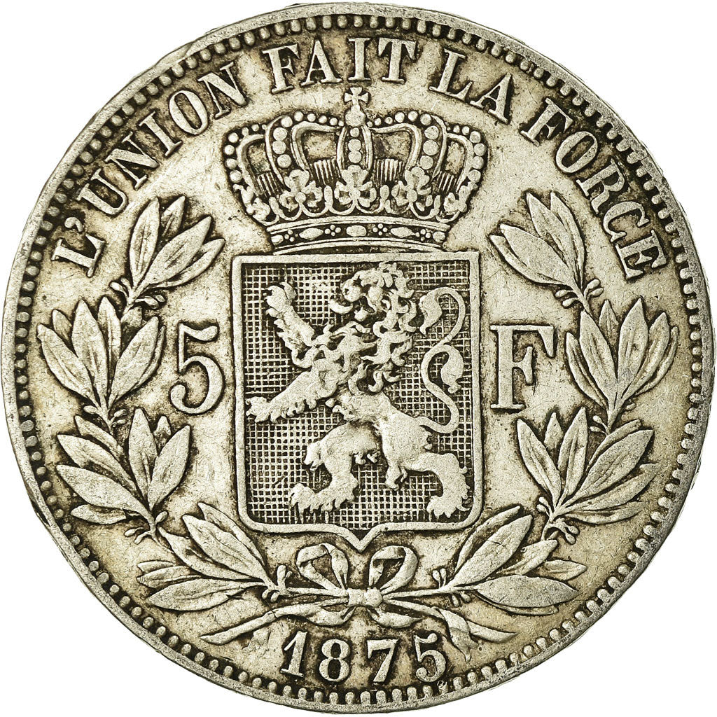 Monnaie, Belgique, Leopold II, 5 Francs, 5 Frank, 1875, TB+, Argent, KM:24