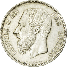 Coin, Belgium, Leopold II, 5 Francs, 5 Frank, 1874, EF(40-45), Silver, KM:24