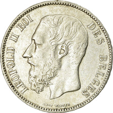 Coin, Belgium, Leopold II, 5 Francs, 5 Frank, 1874, EF(40-45), Silver, KM:24