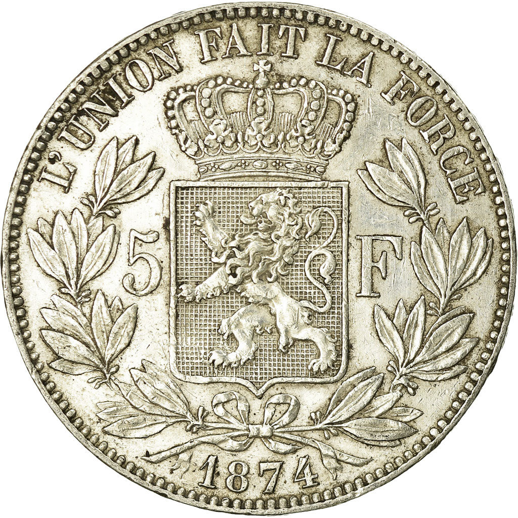 Monnaie, Belgique, Leopold II, 5 Francs, 5 Frank, 1874, TTB, Argent, KM:24
