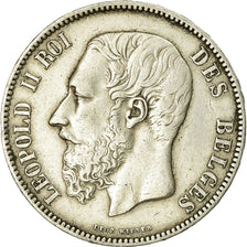 Coin, Belgium, Leopold II, 5 Francs, 5 Frank, 1874, EF(40-45), Silver, KM:24