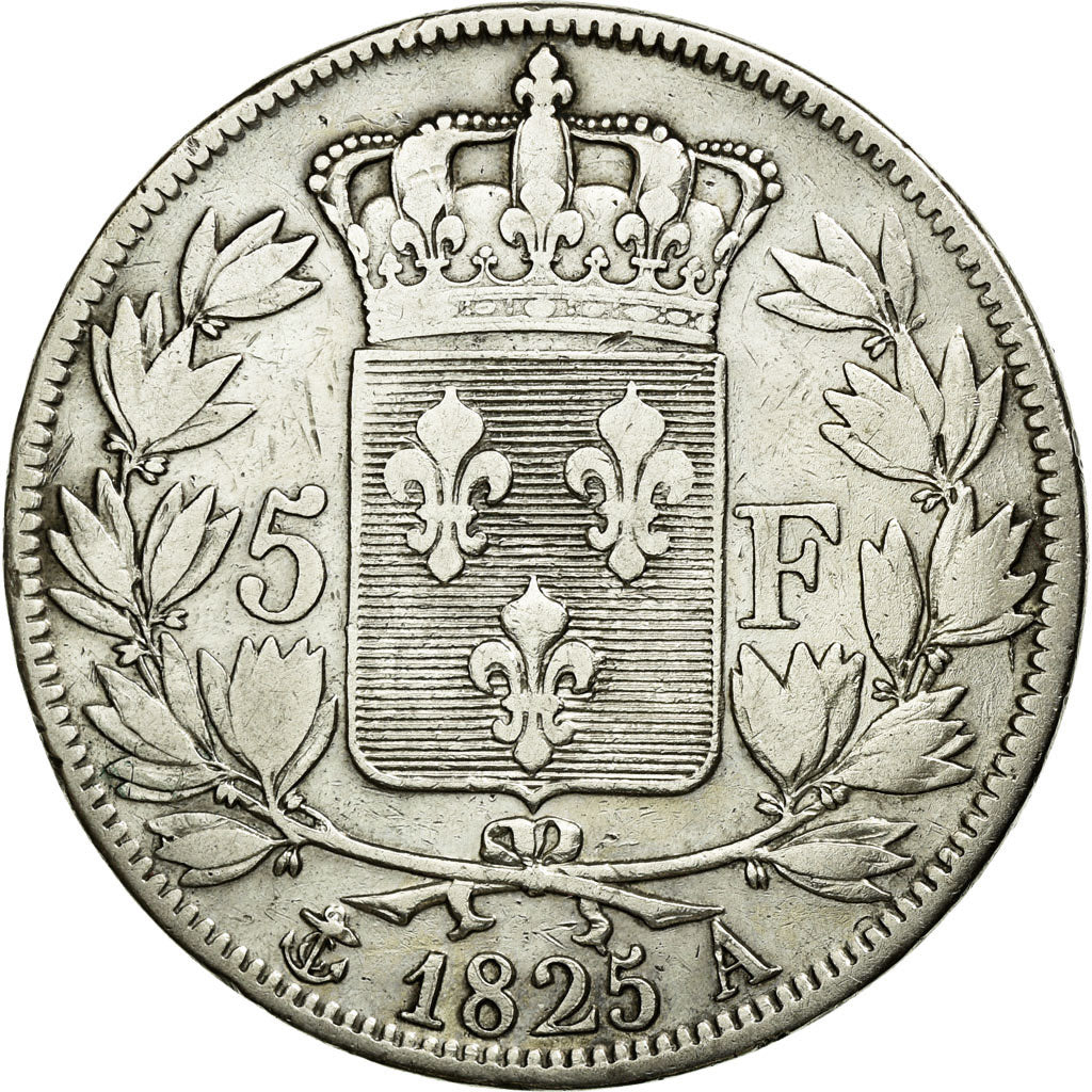 Monnaie, France, Charles X, 5 Francs, 1825, Paris, TB+, Argent, KM:720.1