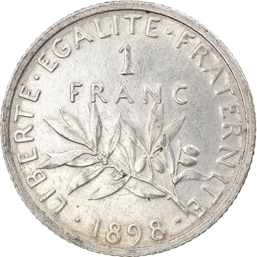 Coin, France, Semeuse, Franc, 1898, Paris, EF(40-45), Silver, KM:844.1