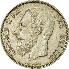 Coin, Belgium, Leopold II, 5 Francs, 5 Frank, 1874, VF(30-35), Silver, KM:24