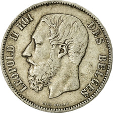 Coin, Belgium, Leopold II, 5 Francs, 5 Frank, 1874, VF(30-35), Silver, KM:24