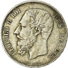 Coin, Belgium, Leopold II, 5 Francs, 5 Frank, 1874, VF(30-35), Silver, KM:24