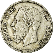 Coin, Belgium, Leopold II, 5 Francs, 5 Frank, 1874, VF(20-25), Silver, KM:24