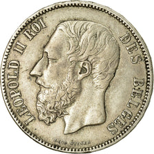 Coin, Belgium, Leopold II, 5 Francs, 5 Frank, 1869, EF(40-45), Silver, KM:24