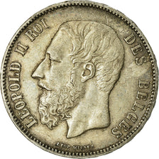 Coin, Belgium, Leopold II, 5 Francs, 5 Frank, 1869, EF(40-45), Silver, KM:24