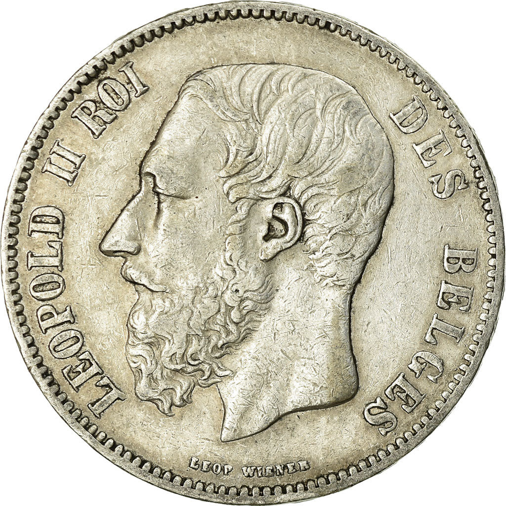 Coin, Belgium, Leopold II, 5 Francs, 5 Frank, 1869, EF(40-45), Silver, KM:24