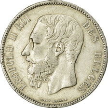 Coin, Belgium, Leopold II, 5 Francs, 5 Frank, 1869, VF(30-35), Silver, KM:24