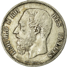 Coin, Belgium, Leopold II, 5 Francs, 5 Frank, 1869, VF(20-25), Silver, KM:24