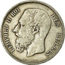 Coin, Belgium, Leopold II, 5 Francs, 5 Frank, 1869, VF(20-25), Silver, KM:24