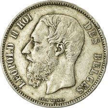 Coin, Belgium, Leopold II, 5 Francs, 5 Frank, 1869, VF(20-25), Silver, KM:24