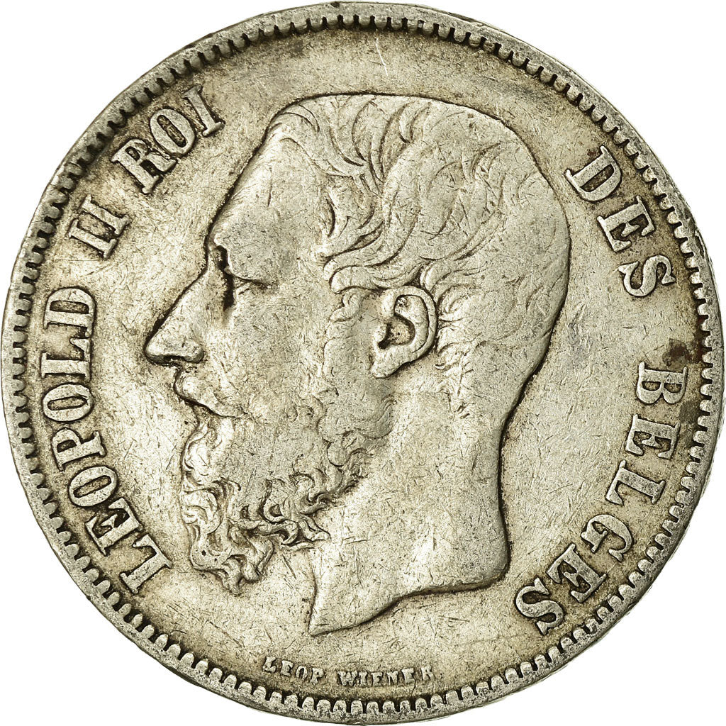 Coin, Belgium, Leopold II, 5 Francs, 5 Frank, 1869, VF(20-25), Silver, KM:24