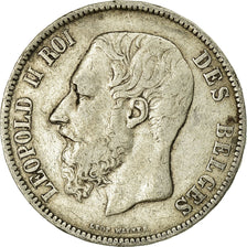 Coin, Belgium, Leopold II, 5 Francs, 5 Frank, 1869, VF(20-25), Silver, KM:24