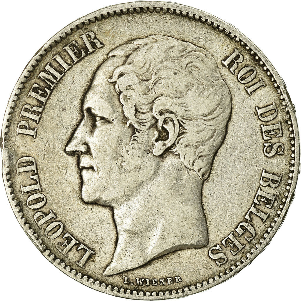 Coin, Belgium, Leopold I, 5 Francs, 5 Frank, 1851, VF(30-35), Silver, KM:17