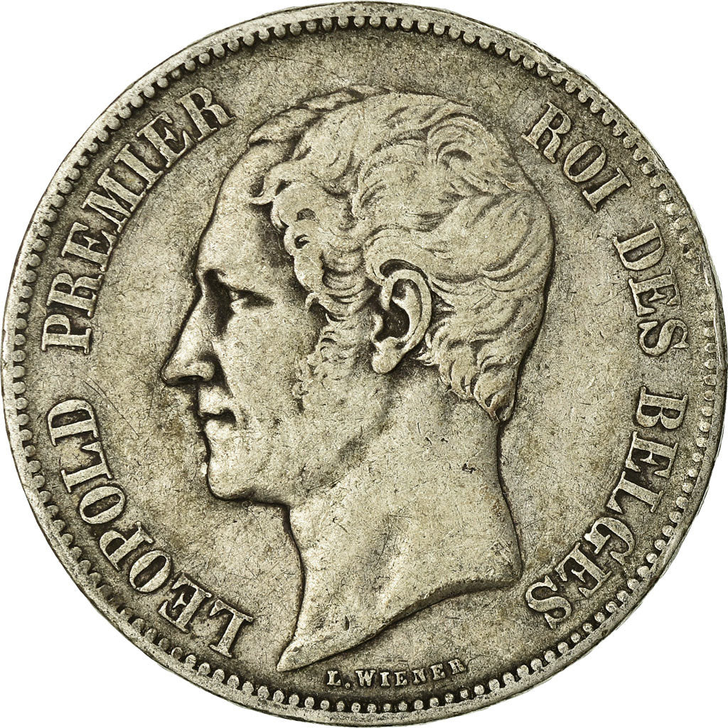 Coin, Belgium, Leopold I, 5 Francs, 5 Frank, 1851, VF(30-35), Silver, KM:17