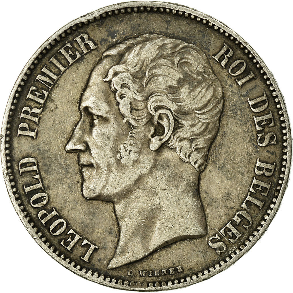 Monnaie, Belgique, Leopold I, 5 Francs, 5 Frank, 1851, TTB, Argent, KM:17