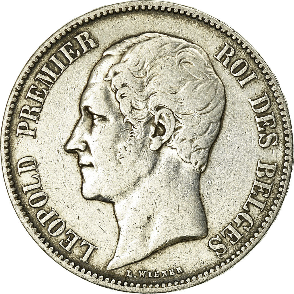 Coin, Belgium, Leopold I, 5 Francs, 5 Frank, 1851, VF(30-35), Silver, KM:17