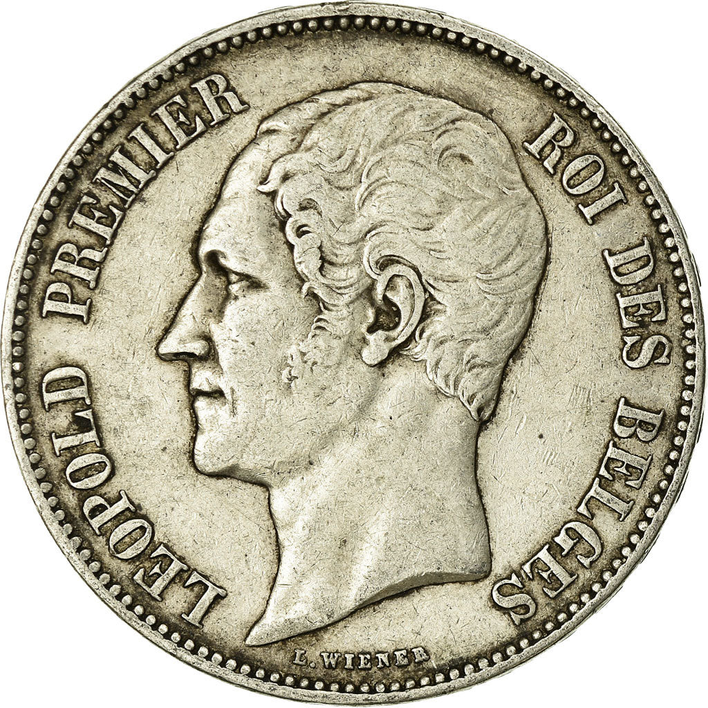 Coin, Belgium, Leopold I, 5 Francs, 5 Frank, 1851, VF(30-35), Silver, KM:17
