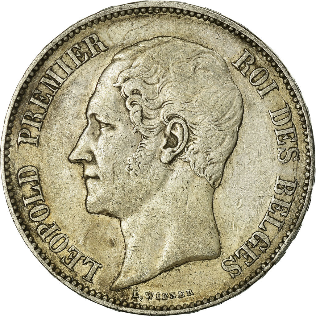 Coin, Belgium, Leopold I, 5 Francs, 5 Frank, 1851, VF(30-35), Silver, KM:17