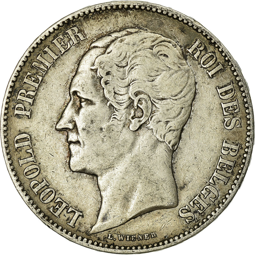 Coin, Belgium, Leopold I, 5 Francs, 5 Frank, 1851, VF(30-35), Silver, KM:17