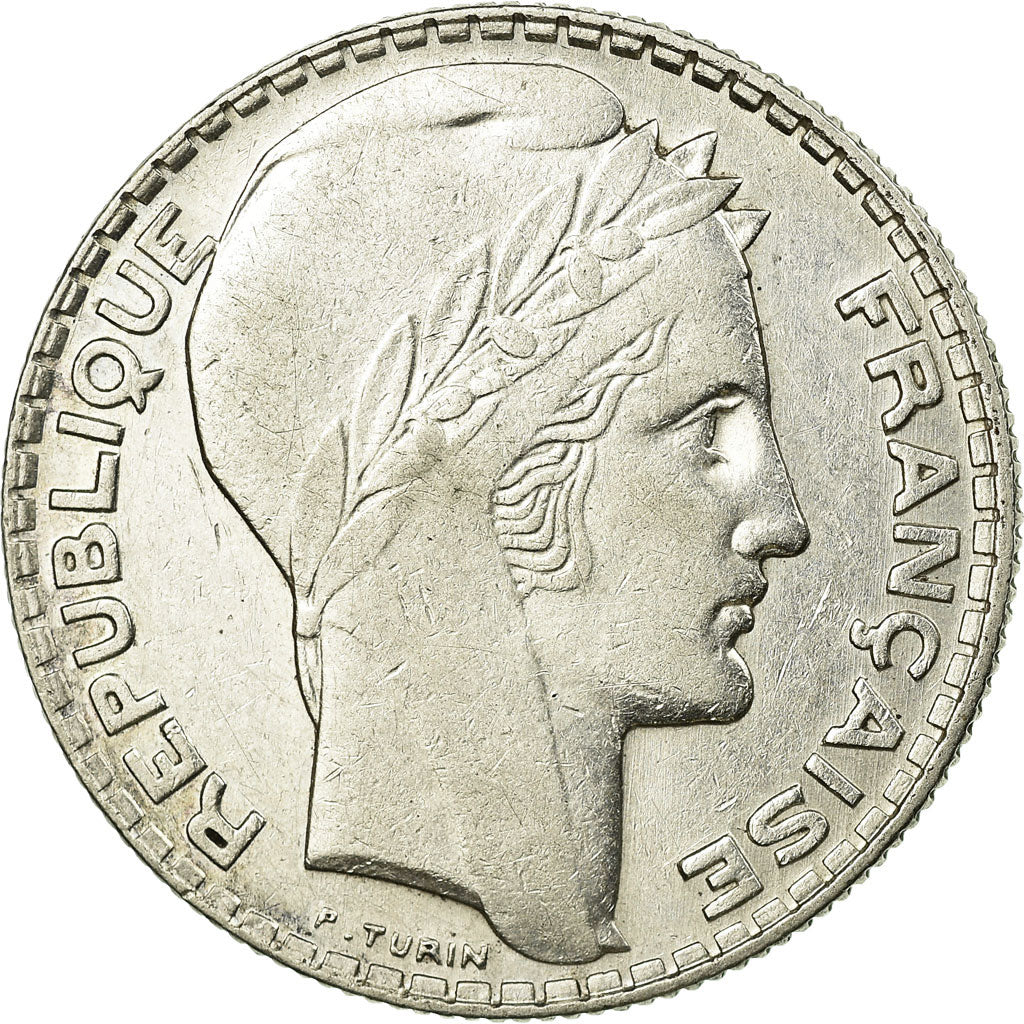 Munten, Frankrijk, Turin, 10 Francs, 1937, PR, Zilver, Gadoury:801