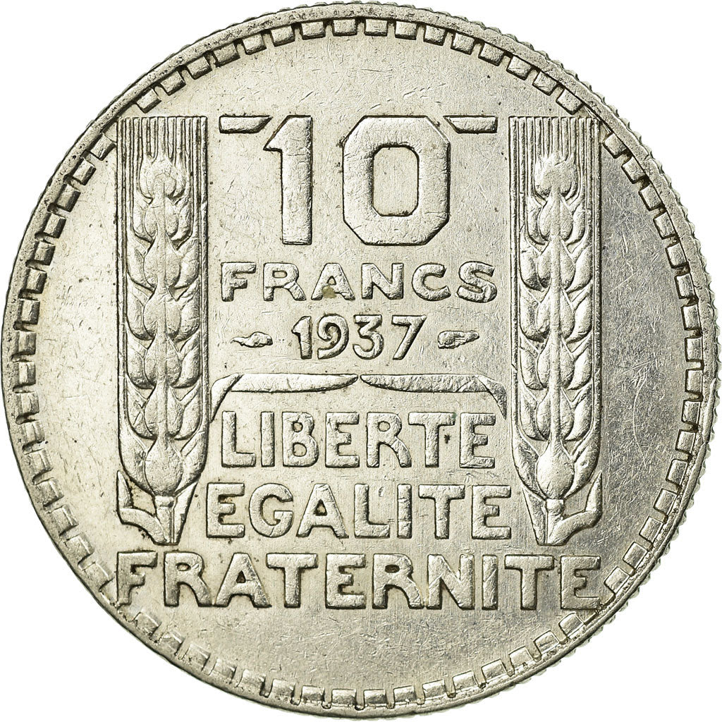 Munten, Frankrijk, Turin, 10 Francs, 1937, PR, Zilver, Gadoury:801