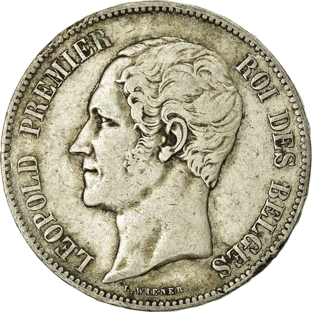 Coin, Belgium, Leopold I, 5 Francs, 5 Frank, 1852, VF(30-35), Silver, KM:17