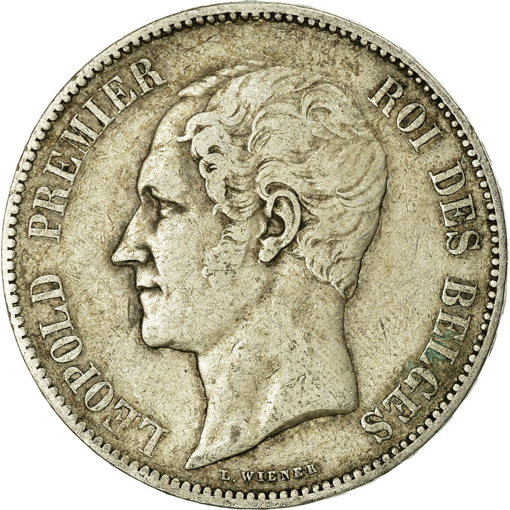Coin, Belgium, Leopold I, 5 Francs, 5 Frank, 1852, VF(30-35), Silver, KM:17