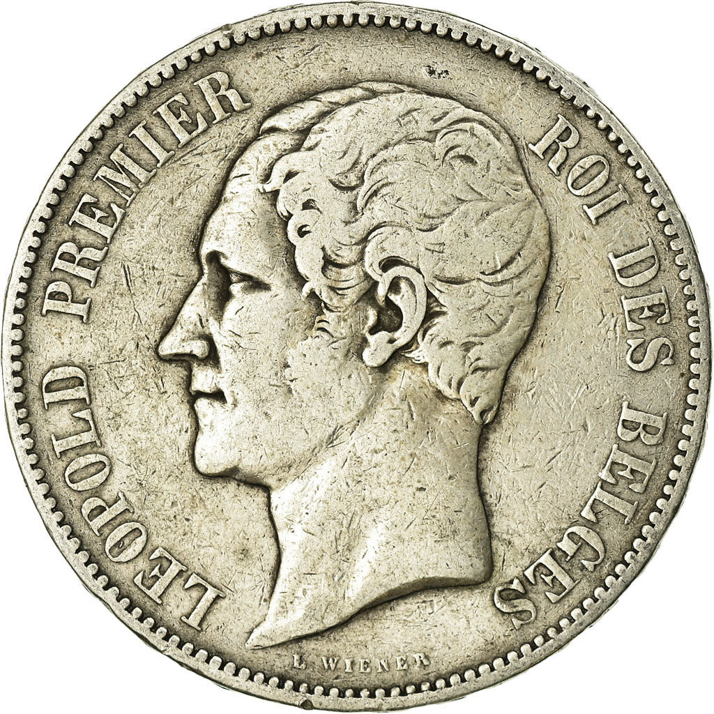 Coin, Belgium, Leopold I, 5 Francs, 5 Frank, 1852, VF(30-35), Silver, KM:17