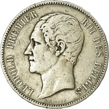 Coin, Belgium, Leopold I, 5 Francs, 5 Frank, 1852, VF(30-35), Silver, KM:17