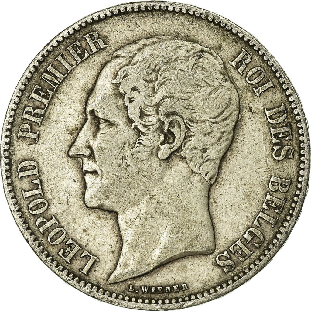 Coin, Belgium, Leopold I, 5 Francs, 5 Frank, 1852, VF(30-35), Silver, KM:17