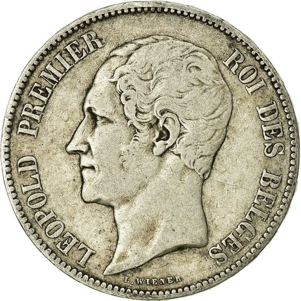 Coin, Belgium, Leopold I, 5 Francs, 5 Frank, 1852, VF(30-35), Silver, KM:17