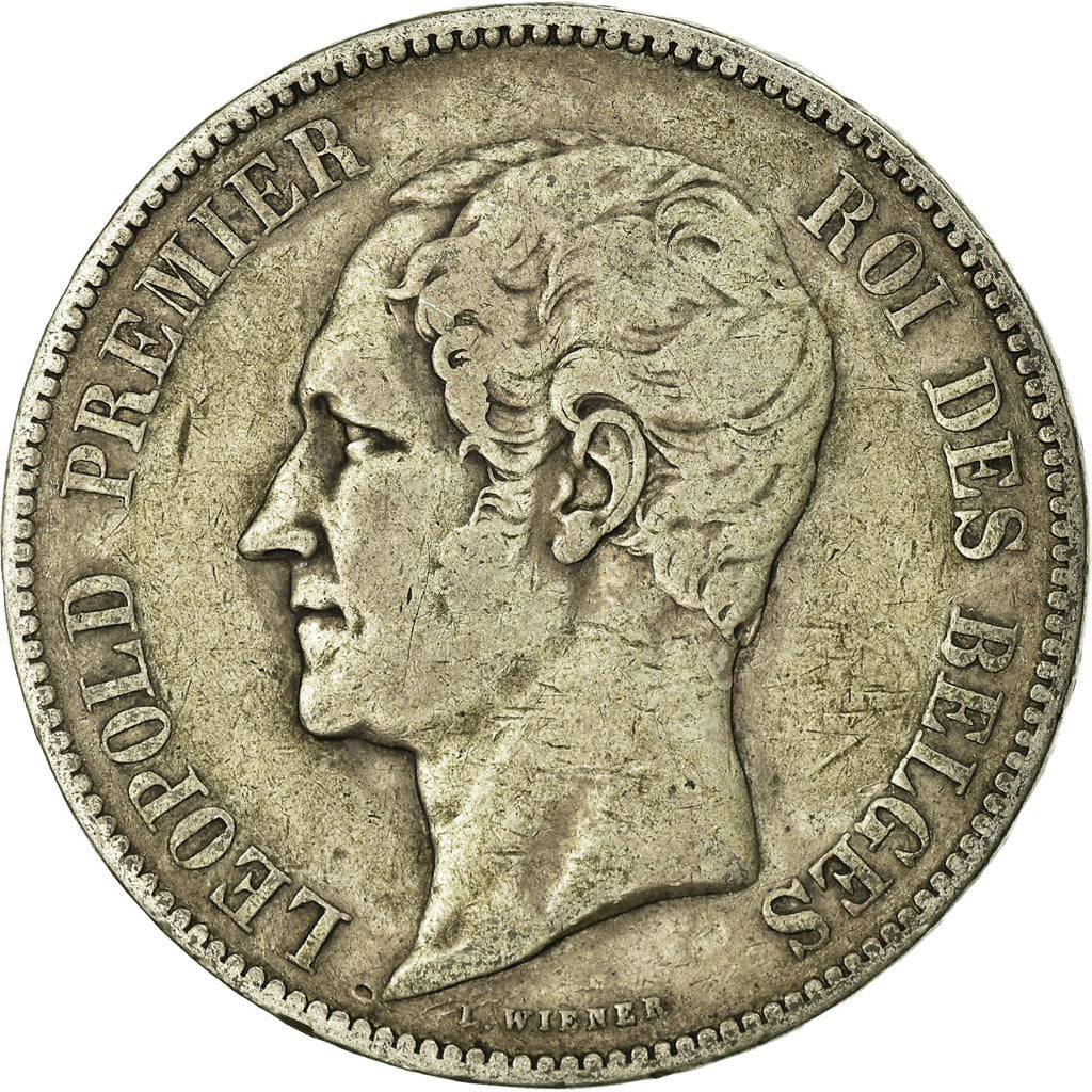 Coin, Belgium, Leopold I, 5 Francs, 5 Frank, 1852, VF(30-35), Silver, KM:17