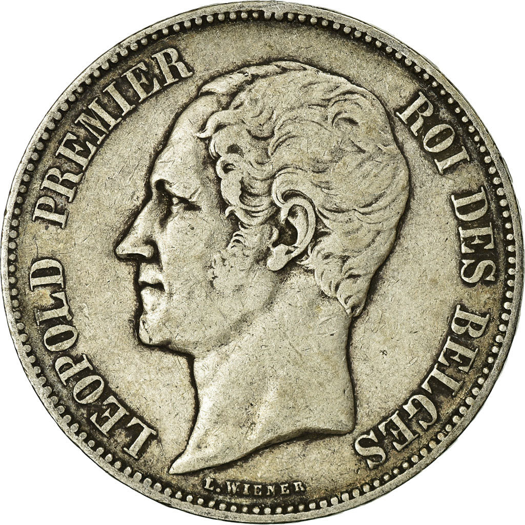 Coin, Belgium, Leopold I, 5 Francs, 5 Frank, 1850, VF(30-35), Silver, KM:17