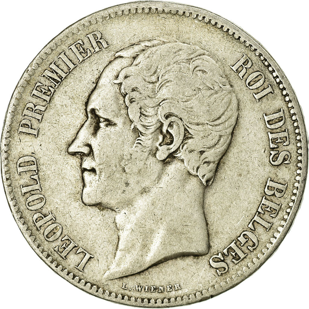 Coin, Belgium, Leopold I, 5 Francs, 5 Frank, 1850, VF(30-35), Silver, KM:17