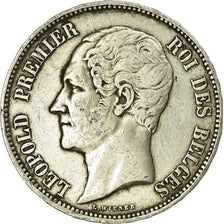 Moneta, Belgio, Leopold I, 5 Francs, 5 Frank, 1849, MB+, Argento, KM:17