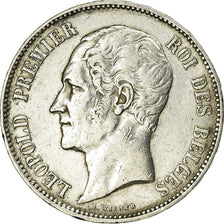 Moneta, Belgio, Leopold I, 5 Francs, 5 Frank, 1853, BB, Argento, KM:17