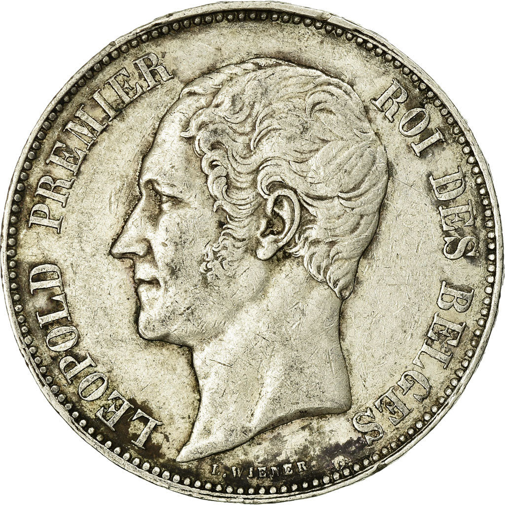 Moneta, Belgio, Leopold I, 5 Francs, 5 Frank, 1865, BB, Argento, KM:17