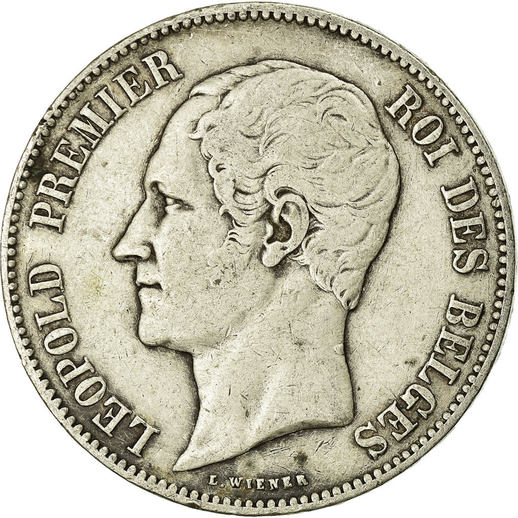 Moneta, Belgio, Leopold I, 5 Francs, 5 Frank, 1865, MB, Argento, KM:17