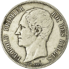 Moneta, Belgio, Leopold I, 5 Francs, 5 Frank, 1865, MB, Argento, KM:17