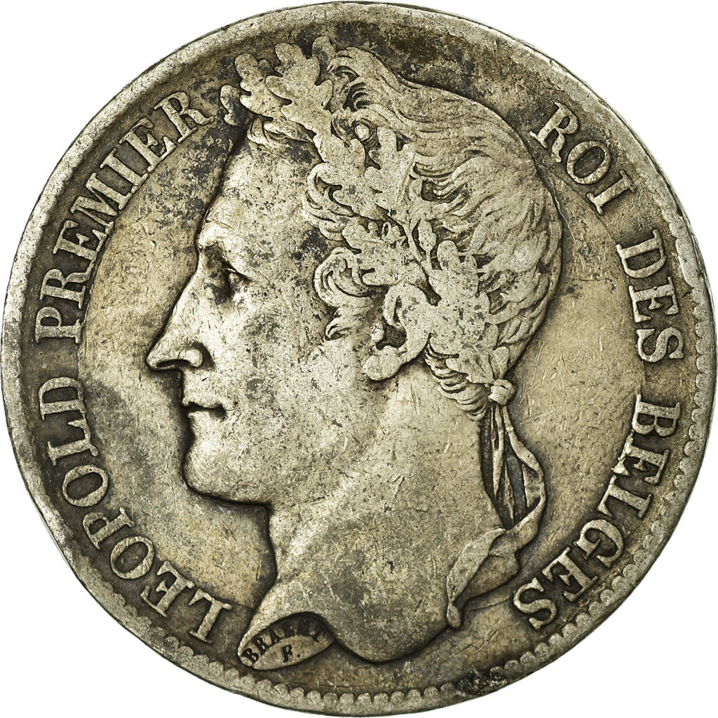 Coin, Belgium, Leopold I, 5 Francs, 5 Frank, 1833, VF(30-35), Silver, KM:3.1