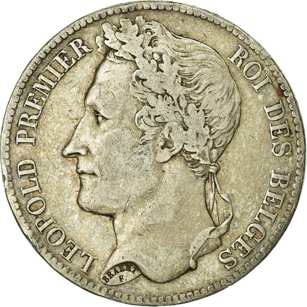 Coin, Belgium, Leopold I, 5 Francs, 5 Frank, 1833, VF(20-25), Silver, KM:3.1