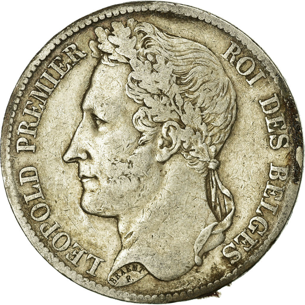 Coin, Belgium, Leopold I, 5 Francs, 5 Frank, 1833, VF(20-25), Silver, KM:3.1
