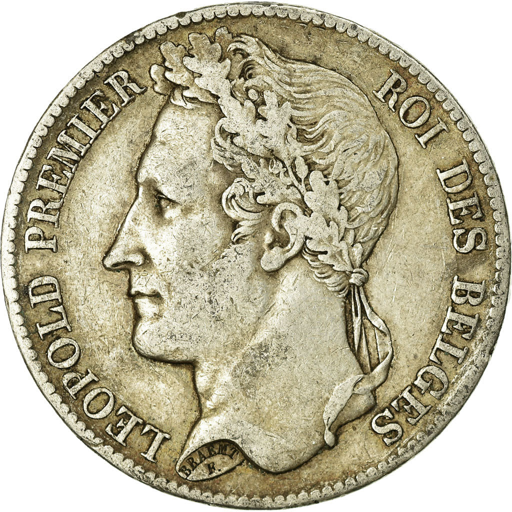 Coin, Belgium, Leopold I, 5 Francs, 5 Frank, 1833, EF(40-45), Silver, KM:3.1