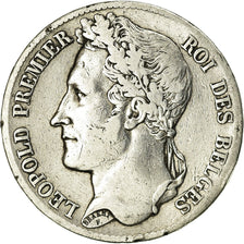 Moneta, Belgio, Leopold I, 5 Francs, 5 Frank, 1833, MB, Argento, KM:3.1