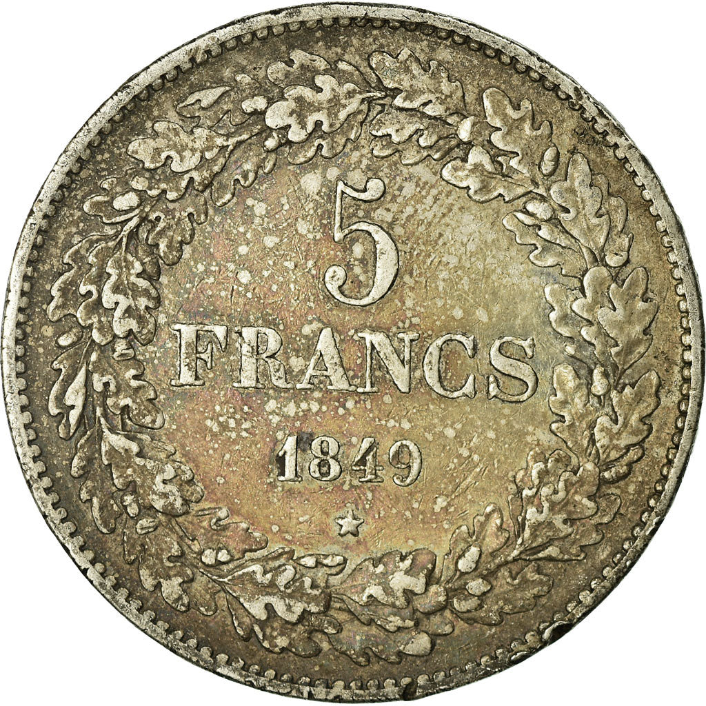 Coin, Belgium, Leopold I, 5 Francs, 5 Frank, 1849, EF(40-45), Silver, KM:3.2