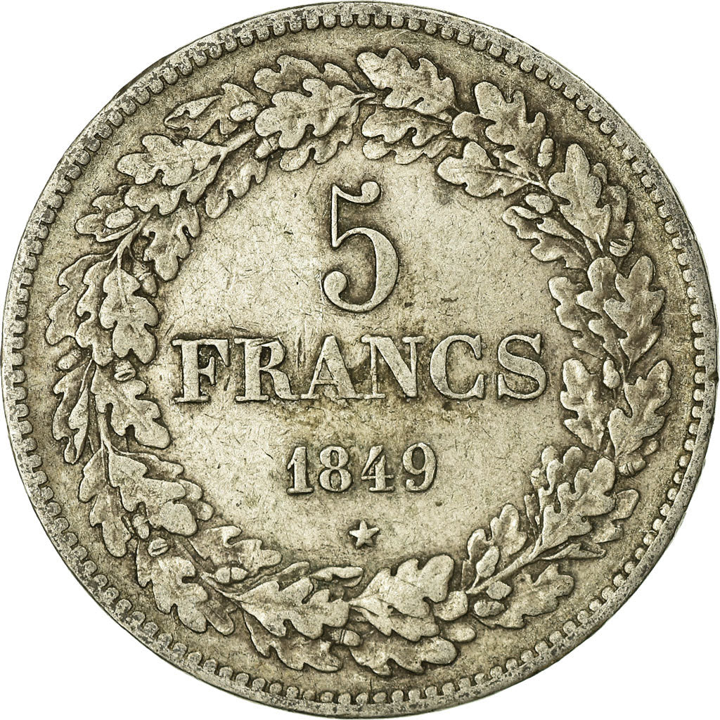 Coin, Belgium, Leopold I, 5 Francs, 5 Frank, 1849, VF(30-35), Silver, KM:3.2